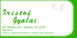kristof gyalai business card